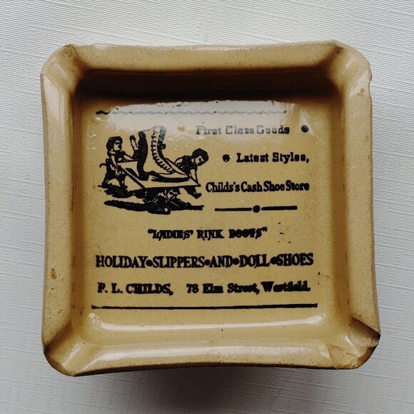 Vintage Moira Pottery England Heavy Stoneware Advertising Ashtray Ladies… - Picture 1 of 4